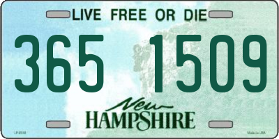 NH license plate 3651509