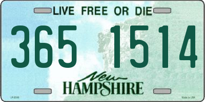NH license plate 3651514