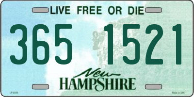 NH license plate 3651521