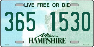 NH license plate 3651530