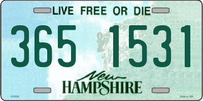 NH license plate 3651531