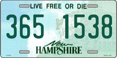 NH license plate 3651538