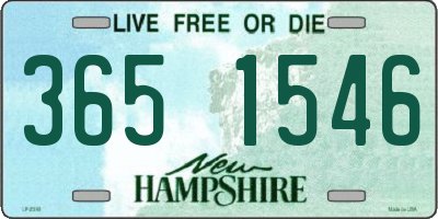 NH license plate 3651546