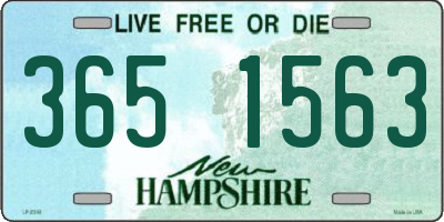 NH license plate 3651563