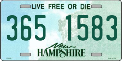 NH license plate 3651583