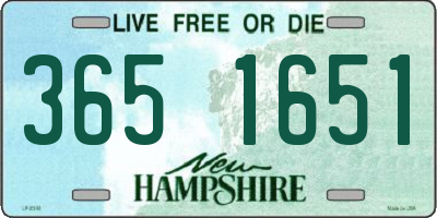 NH license plate 3651651