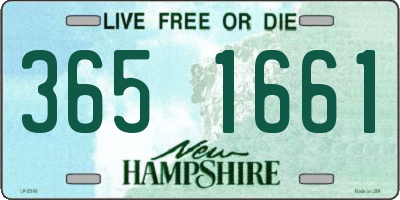 NH license plate 3651661