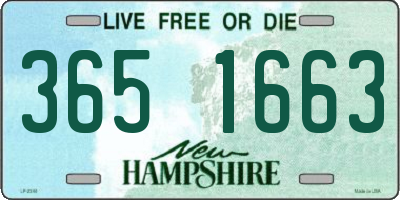 NH license plate 3651663