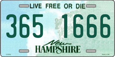 NH license plate 3651666
