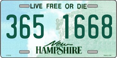 NH license plate 3651668