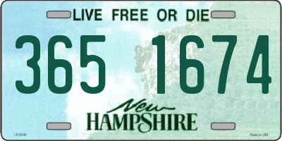 NH license plate 3651674