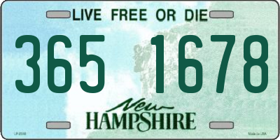 NH license plate 3651678