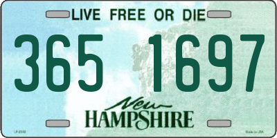 NH license plate 3651697