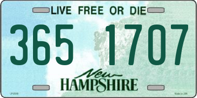 NH license plate 3651707