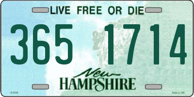 NH license plate 3651714