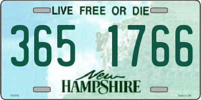NH license plate 3651766