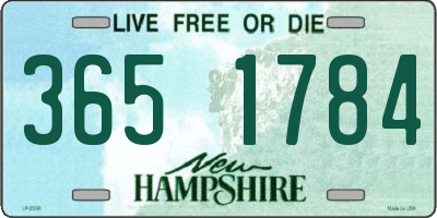 NH license plate 3651784