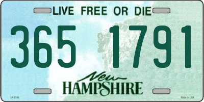 NH license plate 3651791