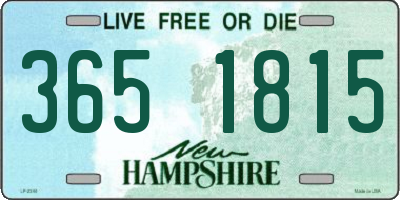 NH license plate 3651815