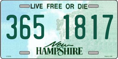 NH license plate 3651817