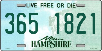 NH license plate 3651821