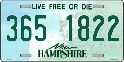 NH license plate 3651822