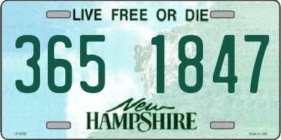 NH license plate 3651847