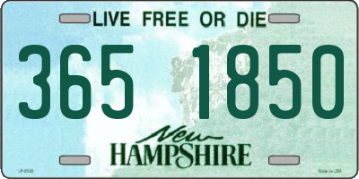 NH license plate 3651850