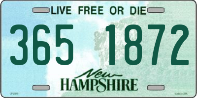 NH license plate 3651872