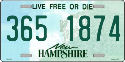 NH license plate 3651874
