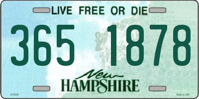 NH license plate 3651878