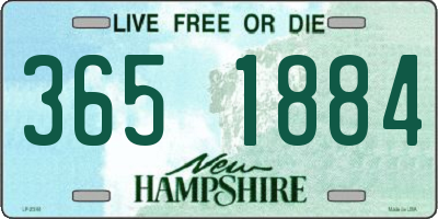 NH license plate 3651884