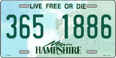 NH license plate 3651886