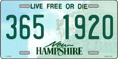 NH license plate 3651920