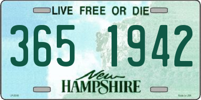 NH license plate 3651942