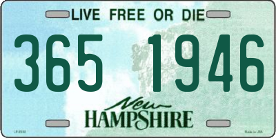NH license plate 3651946