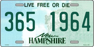 NH license plate 3651964