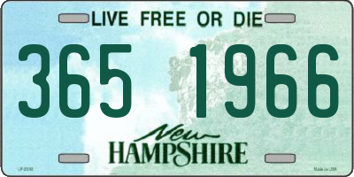 NH license plate 3651966