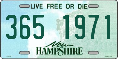 NH license plate 3651971