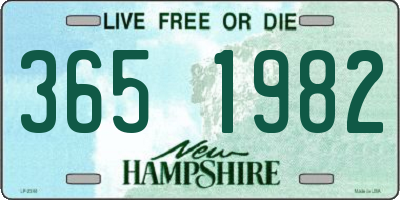 NH license plate 3651982
