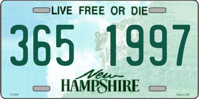 NH license plate 3651997