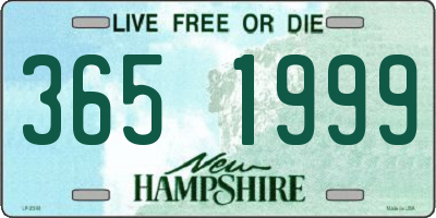 NH license plate 3651999