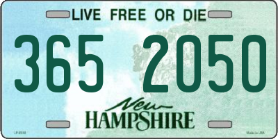 NH license plate 3652050