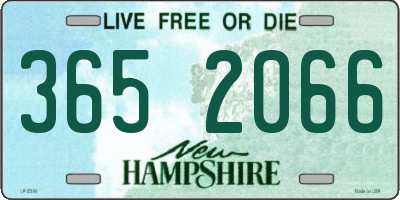 NH license plate 3652066