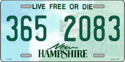 NH license plate 3652083