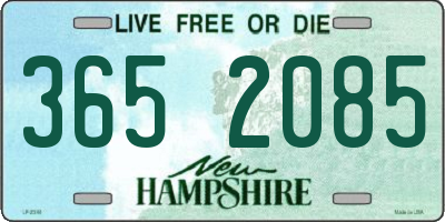 NH license plate 3652085
