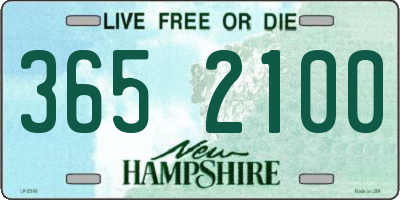 NH license plate 3652100