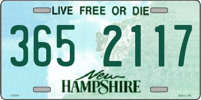 NH license plate 3652117