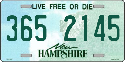 NH license plate 3652145