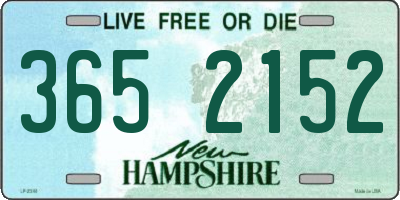 NH license plate 3652152